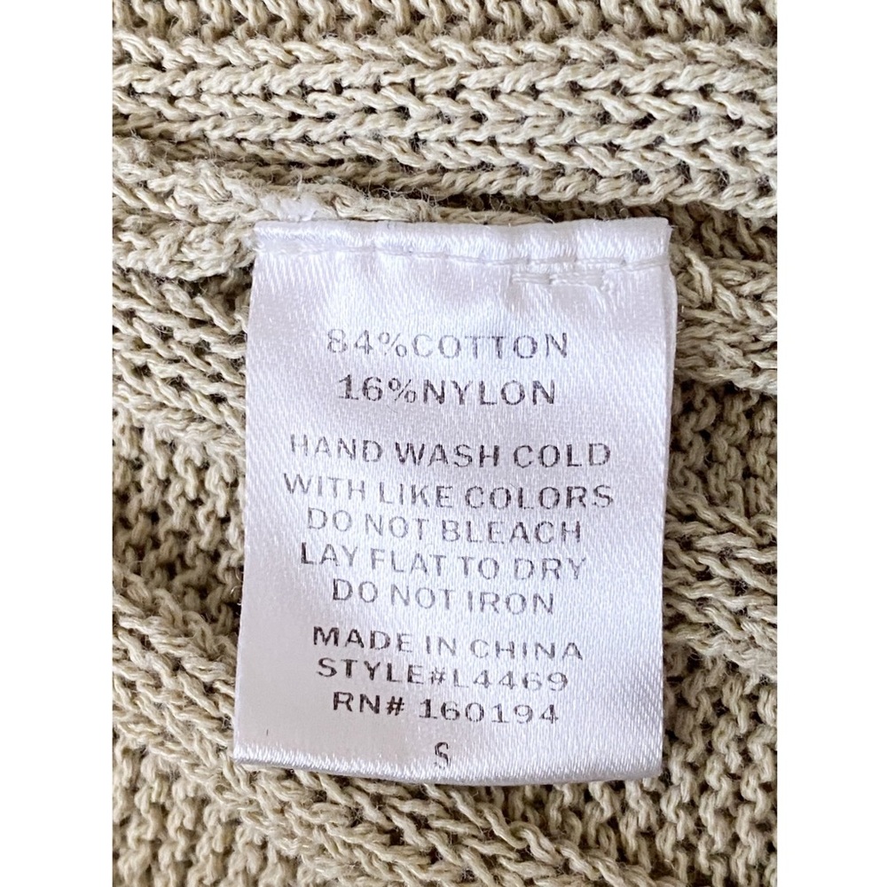 By Together Ribbed Knit Sweater Pants, Beige - Size S - Picture 8 of 8